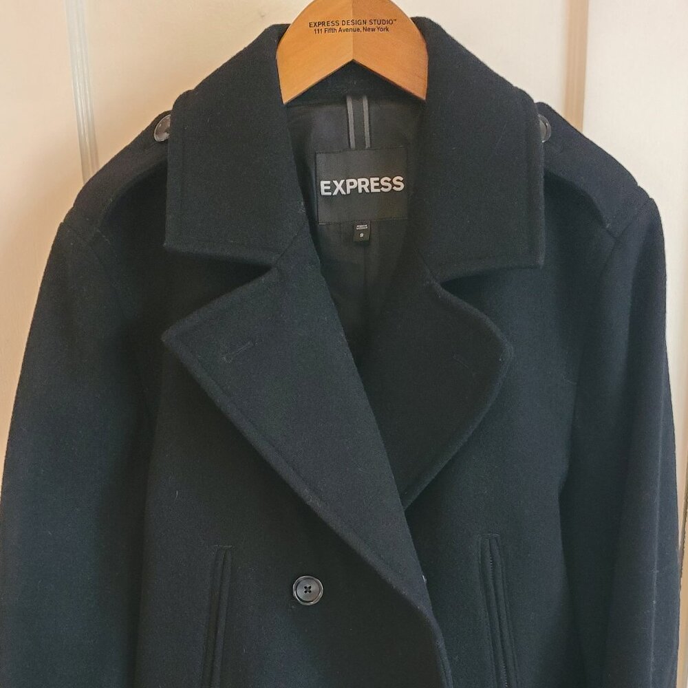 Express Black Peacoat